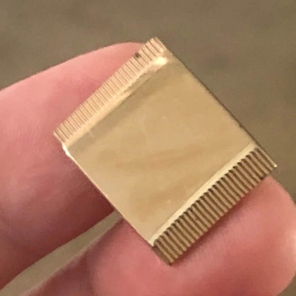 Vintage men’s rectangle gold plated cuff links